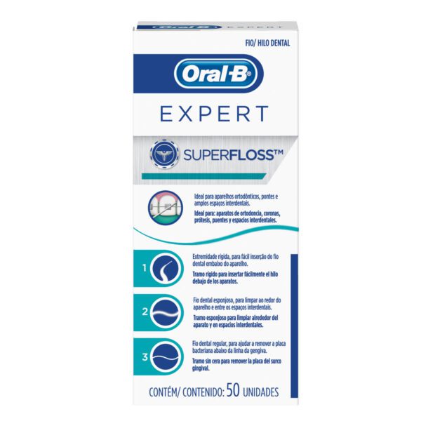 Oral-B SuperFloss – Hilo Dental Especial para Ortodoncia x50 und