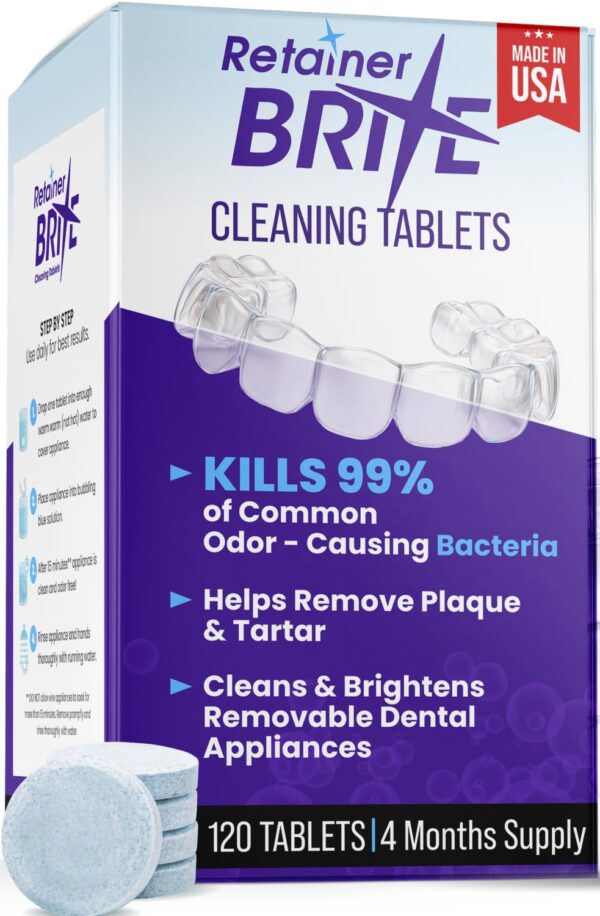 Brite Cleaning Tablets – Limpieza para Alineadores y Prótesis x3 und