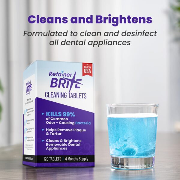 Brite Cleaning Tablets – Limpieza para Alineadores y Prótesis x3 und - Image 3